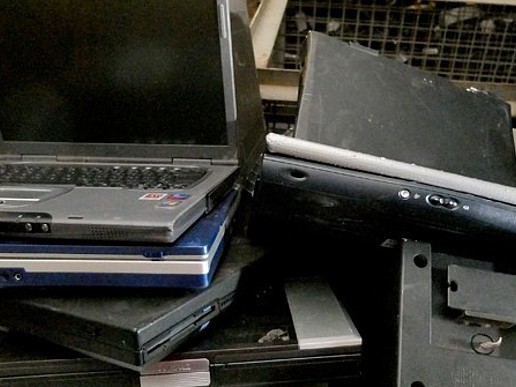 Collection of donated laptops