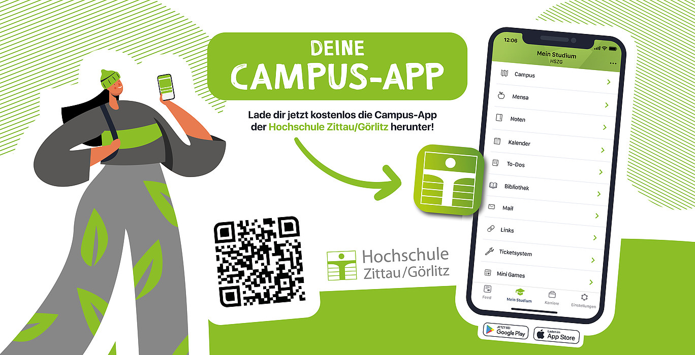 QR code for the "MyHSZG" campus app