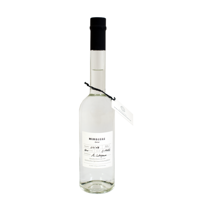 Photo bottle with label Raspberry - Spirit