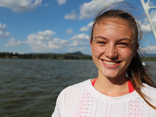 Nadja is looking forward to the day at the Cable Wake Park in Stráž.